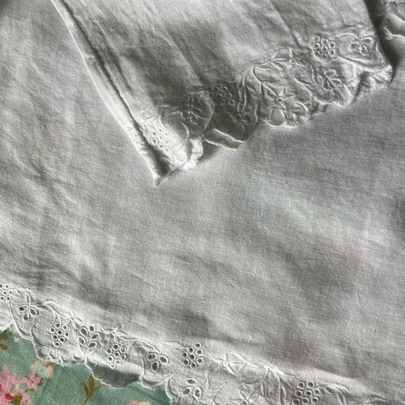 White Embroidered Detailed J.Crew Linen Top in medium - Picture 4 of 6